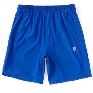 Solaris Active Lazor Blue Vented 7.5" Inseam Classic Swim Trunks Shorts Size S